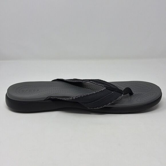 Crocs Men’s Size 13 Comfort Santa Cruz Thong Sandals 205612 Black STORE MODEL main image 4